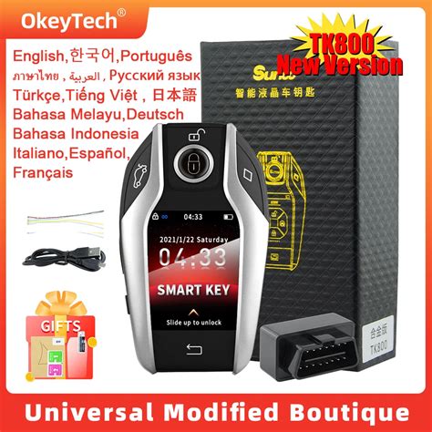 Universal Russian Korean TK800A Modified Smart Remote Key LCD Screen