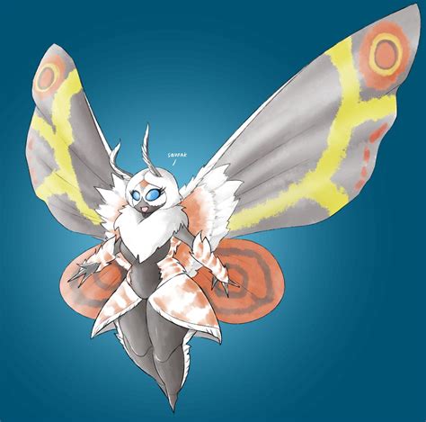 Anthropomorphic Mothra Rgodzilla