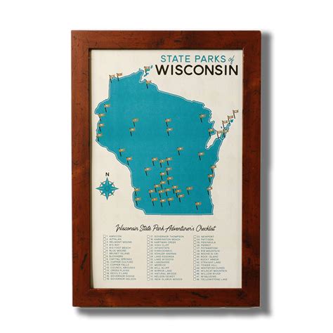 Wisconsin State Parks Map & Checklist — Gitchi Adventure Goods