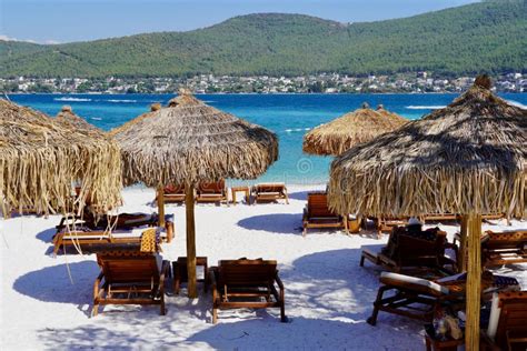 Bodrum Turkey August Snow White Beach Of Lux Hotel With