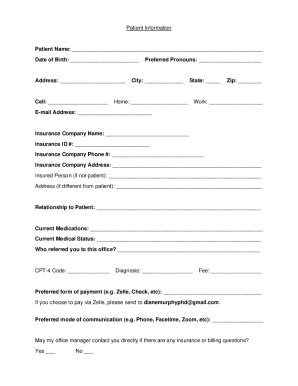 Fillable Online Pacific Skin Institute Patient Registration Form