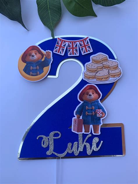 Personalised Paddington Bear Cake Topper Etsy