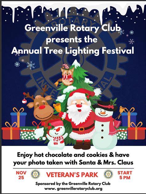 Annual Tree Lighting Rotary Club Of Greenville