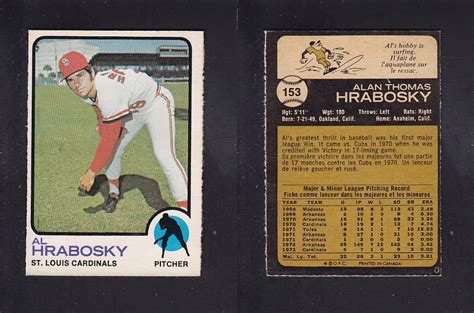 CS38891156 1973 O PEE CHEE BASEBALL CARD 153 A HRABOSKY CAPITAL