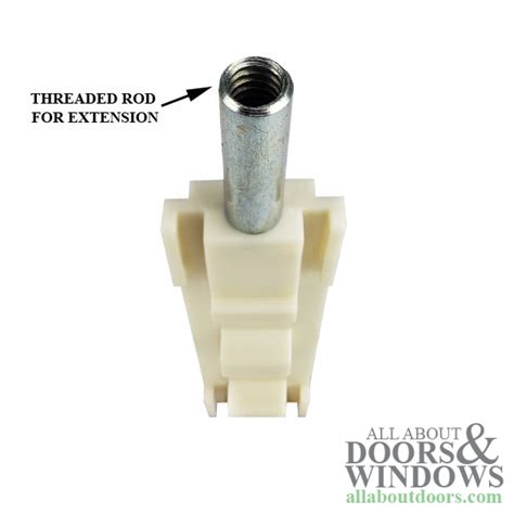 T Astragal Flush Bolt 1 1 16 Threaded Rod Plastic