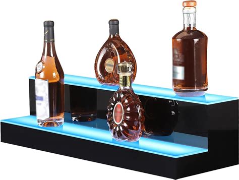 Cubehom Led Lighted Liquor Bottle Display Shelf 24 Inch Bar Display Shelf Diy