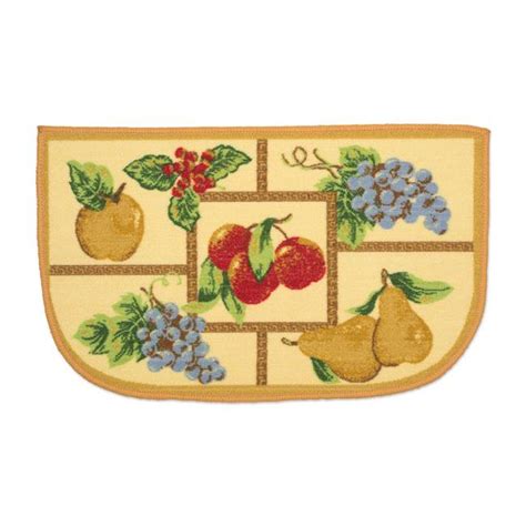 J And M Home Fashions Fruit Kitchen Slice Rug 18x30