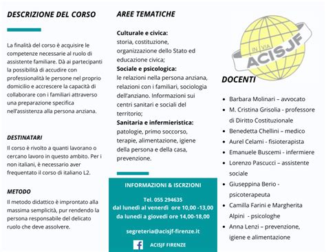 Corso Per Assistenti Familiari Acisjf