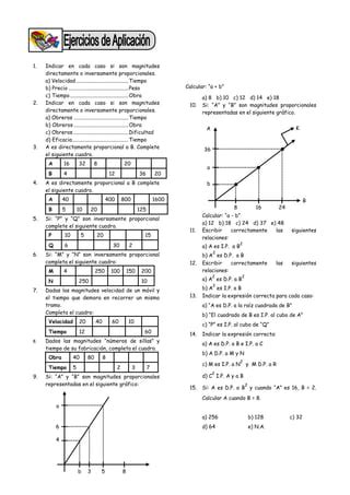 Magnitudes Proporcionales Pdf