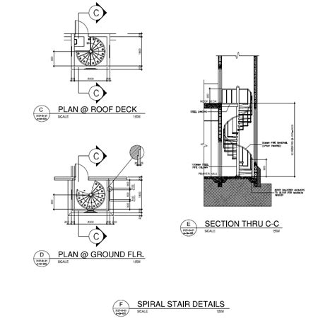 Spiral Staircase design - Cadbull