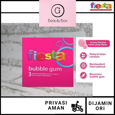 Jual Kondom Fiesta Bubble Gum Isi 3 With Gum Sensation Shopee Indonesia