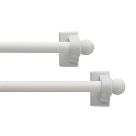 Style Selections Pack White In To In Magnetic Curtain Rod At