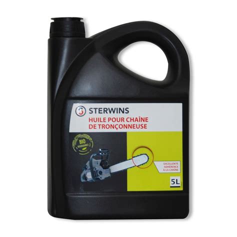 Huile de chaîne tronçonneuse STERWINS H chaine bio 5 l Leroy Merlin