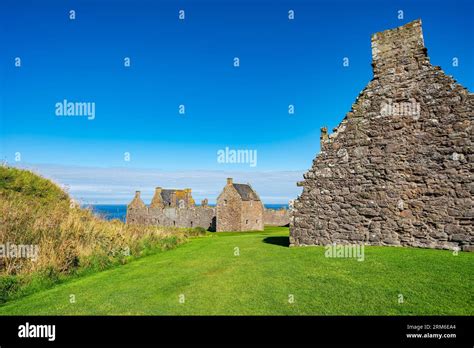 Ruined Buildings That Are Part Of Dunnottar Castle East Of The Coast Of