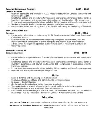 Jose Francisco Aleman Resume 2 Pag 012017 PDF