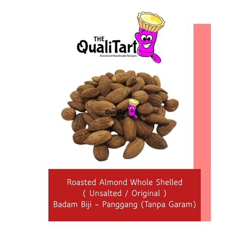 Roasted Almond Unsalted Kacang Badam Panggang Tanpa Garam Kekacang