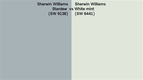 Sherwin Williams Stardew Vs White Mint Side By Side Comparison