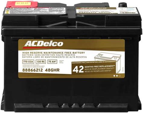 Acdelco Battery Group Size 48 48ghra Oreilly Auto Parts