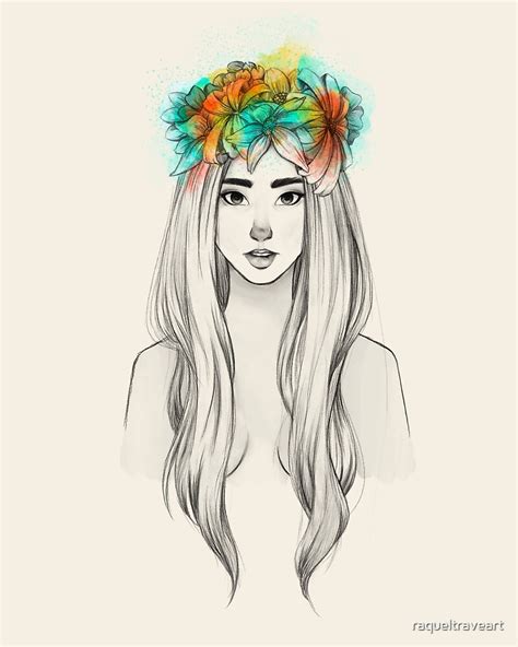 Flower Queen By Raqueltraveart Redbubble