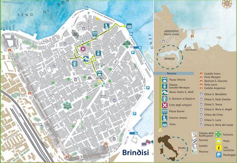 Brindisi sightseeing map - Ontheworldmap.com