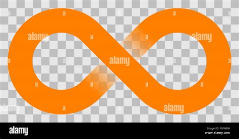 Infinity Symbol Orange Simple With Transparency Eps 10 Isolated