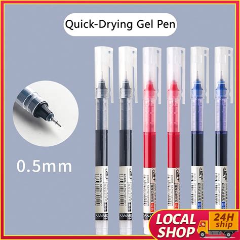 Straight Liquid Rollerball Gel Pen Needle Tube Quick Dry Shopee