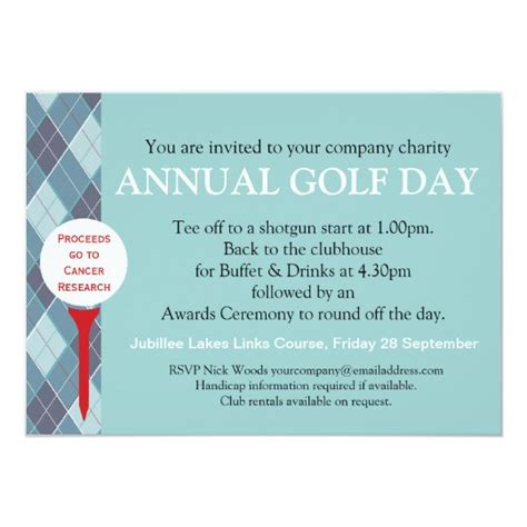 Annual Golf day corporate group event invitation | Zazzle.com