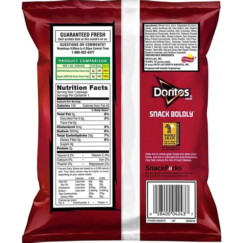 Snapklik Doritos Flavored Tortilla Chips Reduced Fat Nacho