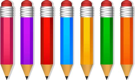 Colored Pencil Sets Vector Illustration 20823940 Vector Art At Vecteezy