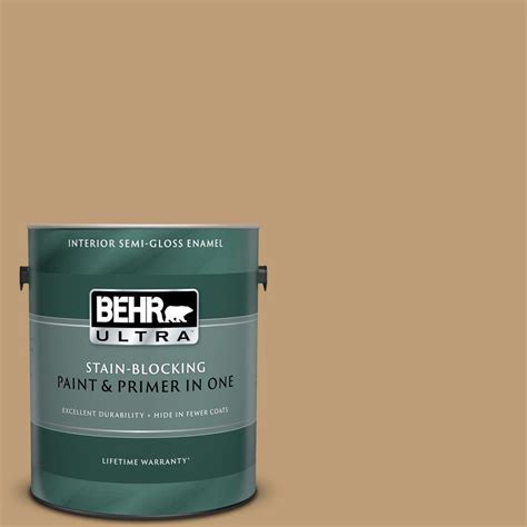 Behr Ultra 1 Gal 300f 4 Almond Toast Semi Gloss Enamel Interior Paint