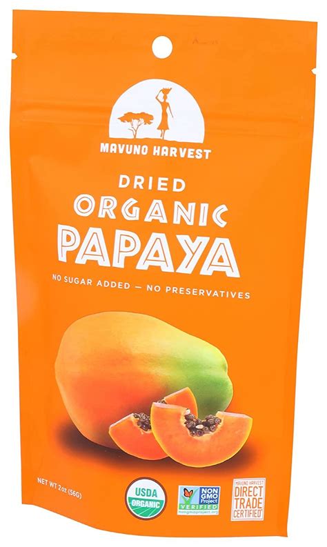 Mavuno Harvest Dried Papaya Organic 2 Oz