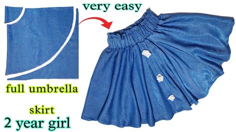 Year Girl Full Umbrella Skirt Cutting And Stitching Youtube