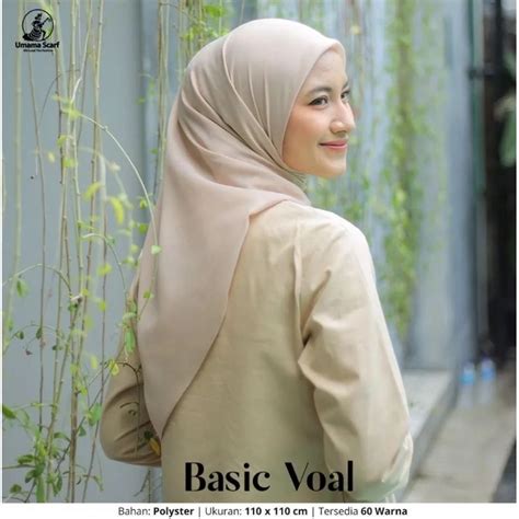 Jual BASIC VOAL Umama Jilbab Hijab Kerudung Scarf Segi Empat SegiEmpat