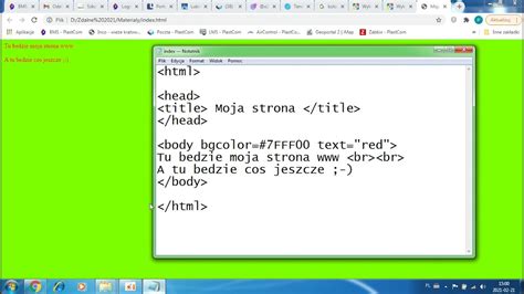 Lekcja Html Kolory I Tlo Klasa Youtube