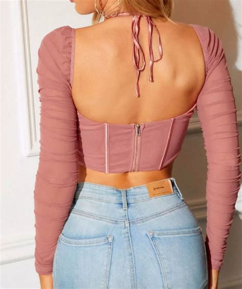 Crop Top Corset Rose Univers Corset