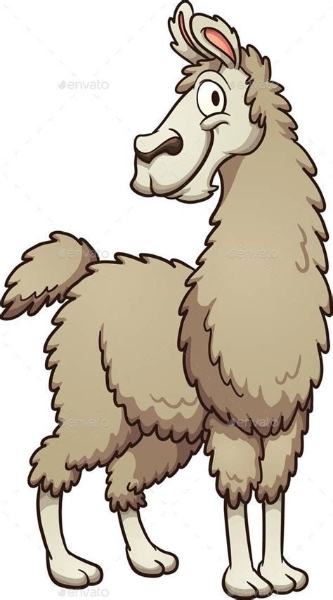 Cartoon Llama By Memoangeles Graphicriver Cartoon Llama Cartoon Pics