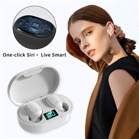 Jrocdr 50 Wireless Headset Portable Charging With Led Display Earbud Headset Earbuds Beat Pods