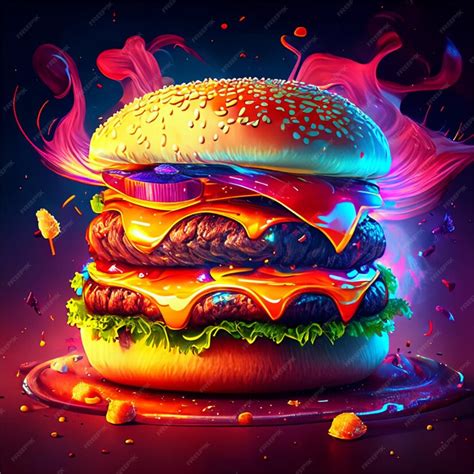 Premium AI Image | beef patty cheese burger