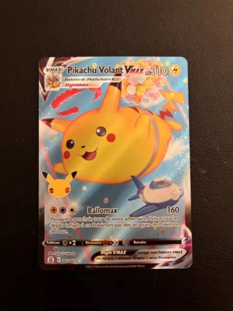 CARTE POKÉMON PIKACHU Volant Vmax 007 025 Célébrations 25 ans FR EUR 5