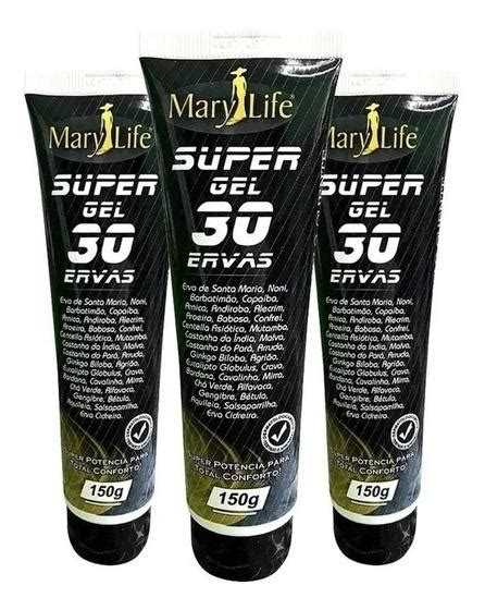 Kit Pomadas Super Gel Ervas Gr Mary Life Cosm Ticos Para