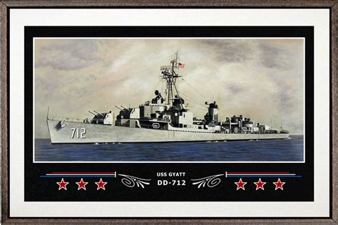 USS Gyatt DD-712 Box Framed Canvas Art – Navy Emporium