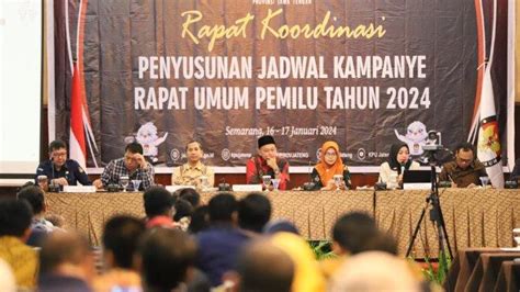 KPU JATENG SELENGGARAKAN RAKOR PENYUSUNAN RANCANGAN JADWAL KAMPANYE