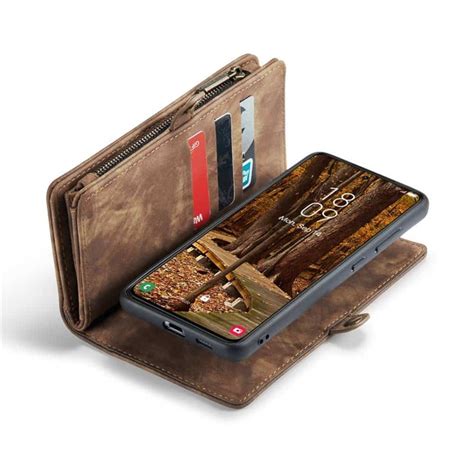 Brun Caseme Wallet Kort Samsung Galaxy S