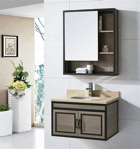 Cheapest Price Modern Wallmount Aluminum Bathroom Vanity Cabinet Al