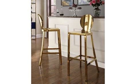 Meridian Maddox Gold Bar Stool 706 Contemporary Bar Stools Bar