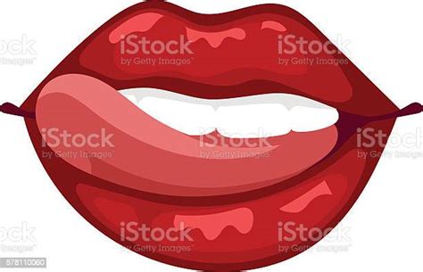 Female Lips Isolated Vector Illustration Stock Illustration Download