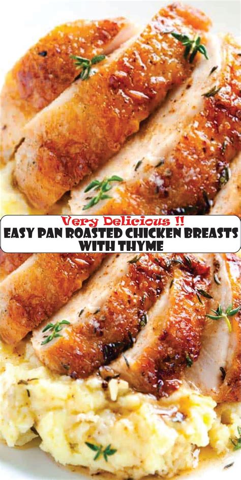 Easy Pan Roasted Chicken Breasts With Thyme Recipe Spesial Food