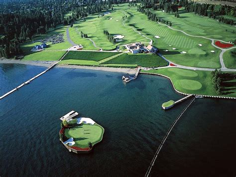 No Golf Cart Needed Floating Golf Course At Coeur Dalene Resort — Knstrct