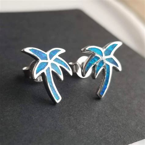 Palm Tree Stud Earrings Beach Stud Earrings Boho Stud Earrings