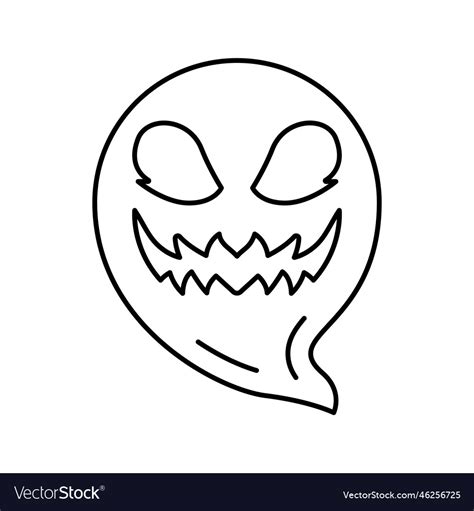 Face ghost line icon Royalty Free Vector Image